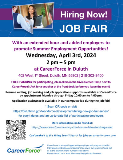 Job Fair. With an extended hour and added employers to promote summer ...